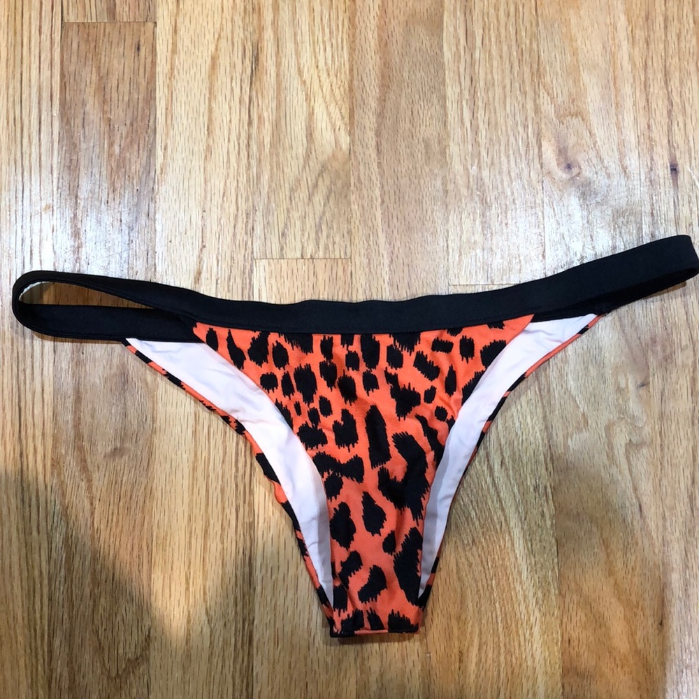 Cheetah orange cheeky bikini bottom